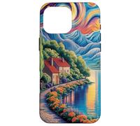 A vibrant and colorful landscape painting. At the forefront, Case for iPhone 16 Pro Max
