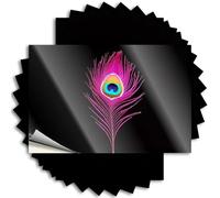 A Vibrant Peacock Feather Against A Black Background. Sticker Accessories | Books Hard Removable Decal Pack(8X12CM)