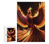A Vibrant Phoenix Bursts Into Flames, Its Radiant Feathers Casting A Mesmerizing Glow. Enh - Displayable Picture Puzzle, 300 PCS, Festive Gift for Adults - with A Decorative Finish