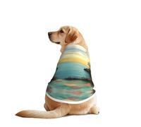A Vibrant River Dog Shirt Vest Dog Clothes- Breathable Cooling for Big Dogs, Sun Protection Comfort Wear for Golden Retriever, Husky, Alaska Outdoor Activities 4X-Large