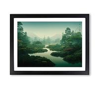 A Victorious Forest Framed Print | A3 Black Framed Wall Art | Ready to Hang | Modern Landscape Picture | Living Room Bedroom Lounge Office