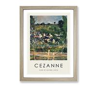 A View Of Auvers By Paul Cezanne Exhibition Museum Painting Framed Print | A2 Oak Framed Wall Art | Ready to Hang | Modern Historical Picture | Living Room Bedroom Lounge Office
