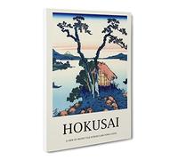 A View Of Mount Fuji Across Lake Suwa By Katsushika Hokusai Canvas Print | Gallery Wrapped 30mm Frame Wall Art | 20x14 inches | Ready to Hang | Asian Landscape Picture | Living Room Lounge Office