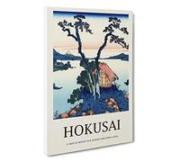 A View of Mount Fuji Across Lake Suwa Katsushika Hokusai Canvas Print | Gallery Wrapped 30mm Frame Wall Art | 30x20 inches | Ready to Hang | Asian Landscape Picture | Living Room Bedroom Lounge Office