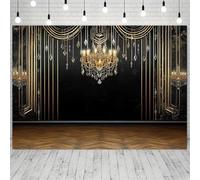 A vintage and remarkable Gatsby party backdrop a roaring 1920s dance scene and an elegant chandelier design 440x300CM