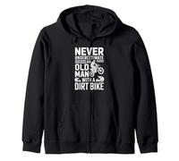 A vintage motorcycle rider loves hitting the dirt track Zip Hoodie