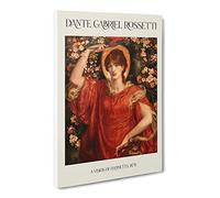 A Vision Of Fiammetta By Dante Gabriel Rossetti Canvas Print | Gallery Wrapped 30mm Frame Wall Art | 20x14 inches | Ready to Hang | Classic Picture | Living Room Bedroom Lounge Office