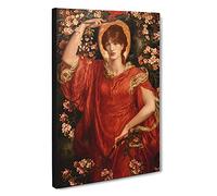 A Vision Of Fiammetta By Dante Gabriel Rossetti Canvas Print | Gallery Wrapped 30mm Frame Wall Art | 30x20 inches | Ready to Hang | Classic Picture | Living Room Bedroom Lounge Office