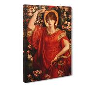 A Vision Of Fiammetta By Dante Gabriel Rossetti Classic Painting Canvas Wall Art Print Ready to Hang, Framed Picture for Living Room Bedroom Home Office Décor, 30x20 Inch (76x50 cm)