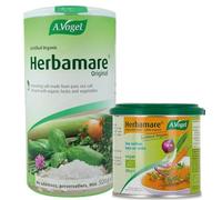A.Vogel Herbamare Original Seasoning Salt 500g and A.Vogel Herbamare Bouillon Vegetable Stock Concentrate with Sea Salt 200g