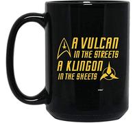 a vulcan in the streets a klingon in the sheets Coffee Tea Mug, Unique Gifting ideas Mug Black SniperUSA