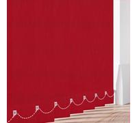 A.W Made to Measure Vertical Blind Slats 89mm (3.5") Hambrook Red Fabric | Custom Size Replacement Vertical Louvres with Hangers Weights & Chains | Window Blind Slats for Home Office Doors