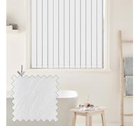 A.W Made to Measure Vertical Blinds 89mm (3.5") Complete Set Pacific Fabric White | Custom Size Vertical Window Blinds Up To 240cm (2400mm) Width x 240cm (2400mm) Drop | Light Filtering Blinds