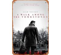 A Walk Among the Tombstones 2014 Metal Retro Tin Sign Wall Decoration 12 x 8 inches Movie Poster Vintage Look