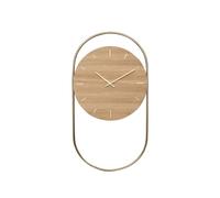 A-Wall Clock Oak/ Brass
