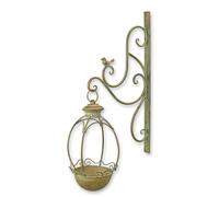 A wall mount iron bird feeder replica retro design decoration