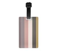 A Warm and Rustic Colour Scheme Travel Printed PVC Luggage Tag Anti Lost Label with Removable Wristband Portable Bag Accessory