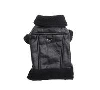 A Warm Pet Dog With A Winter Coat Jacket And Leather(Black,M)