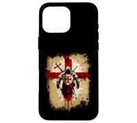A Warrior of Christ Knights Templar Distressed Cross Case for iPhone 16 Pro Max