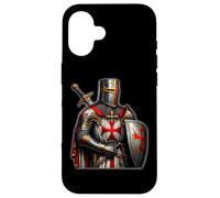 A Warrior of Christ Knights Templar Distressed Cross Men Case for iPhone 16