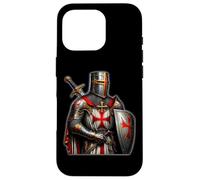A Warrior of Christ Knights Templar Distressed Cross Men Case for iPhone 16 Pro