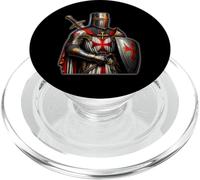 A Warrior of Christ Knights Templar Distressed Cross Men PopSockets PopGrip for MagSafe