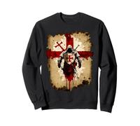 A Warrior of Christ Knights Templar Distressed Cross Sweatshirt