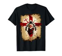 A Warrior of Christ Knights Templar Distressed Cross T-Shirt