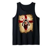 A Warrior of Christ Knights Templar Distressed Cross Tank Top