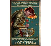A Warrior of Christ The Devil Whispered in My Ear Poster Metal Sign 8x12 inch