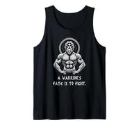 A warrior’s fate is to fight. Battle Proverb Greek God Titan Tank Top