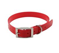 A Waterproof, And Easy-to-clean Pet Dog Collar(Red,Silver s)