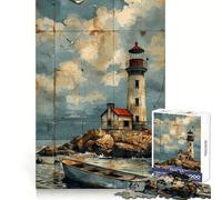 A Weathered Lighthouse 1000-piece Jigsaw Puzzles Stress Relief Play High Def Print Family Enjoyable Birthday Present (38x52cm)