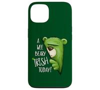 A Wee Beary Irish Today Green Grumpy Bear Pun St Pattys Day Case for iPhone 13
