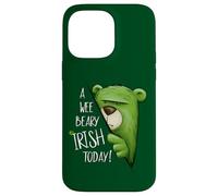 A Wee Beary Irish Today Green Grumpy Bear Pun St Pattys Day Case for iPhone 14 Pro Max