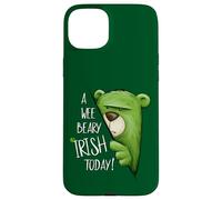 A Wee Beary Irish Today Green Grumpy Bear Pun St Pattys Day Case for iPhone 15 Plus