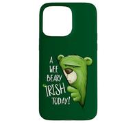 A Wee Beary Irish Today Green Grumpy Bear Pun St Pattys Day Case for iPhone 15 Pro Max