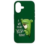 A Wee Beary Irish Today Green Grumpy Bear Pun St Pattys Day Case for iPhone 17