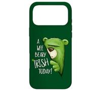 A Wee Beary Irish Today Green Grumpy Bear Pun St Pattys Day Case for iPhone 17 Pro Max