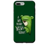 A Wee Beary Irish Today Green Grumpy Bear Pun St Pattys Day Case for iPhone 7 Plus/8 Plus