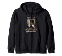 A Wee Bit Dramatic Comedy Mask Tears Funny Whiskey Zip Hoodie
