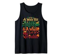 A Wee Bit Irish & A Whole Lot of Trouble St Patricks Day Tank Top