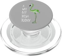 A Wee Bit Irish Today Green Flamingo St Pattys Day PopSockets PopGrip for MagSafe