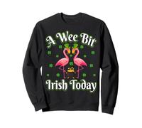 A Wee Bit Irish Today Shamrock Flamingo St Patricks Day Sweatshirt