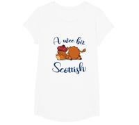 A Wee Bit Scottish Cute Cow Scottish Baby Shower Scotland T-Shirt, Girls, White, Medium