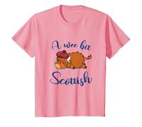 A Wee Bit Scottish Cute Cow Scottish Baby Shower Scotland T-Shirt, Youth, Pink, Medium