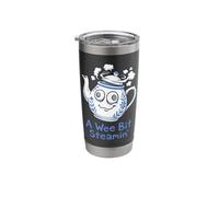 A Wee Bit Steamin' Teapot Funny Tea Lover Pun Stainless Steel Insulated Tumbler