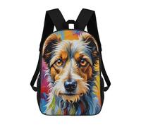 A Weird Lanky, Shaggy, But Very Appealing, Dog with Shining Eyes A Vivid, Surreal, Abstrac School Backpack Computer Rucksack for School/Work/Travel- Perfect for Travel, Work And Daily Use 17inch