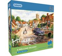 Gibsons A Welcome Delivery 250XL Piece Jigsaw Puzzle for Adults by Terry Harrison - Extra Large Pieces - Nostalgic Village Scenes Artwork - Premium Sustainable Puzzle Made in the UK/EU - Great Gift