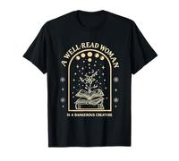 A Well-Read Woman Elegant Gothic Literary Empowerment T-Shirt